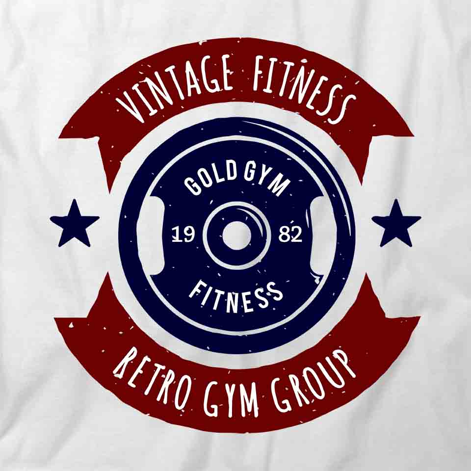 Vintage Fitness Retro Gym Group Gold Gym 1982 Fitness - Gym Quote T-Shirt