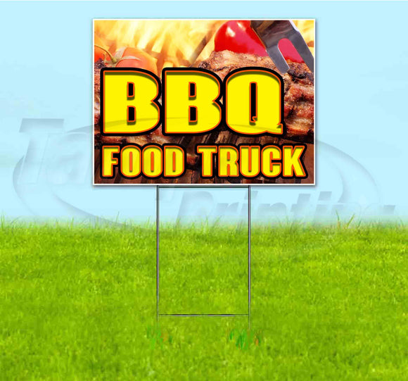 BBQ Food Trucks Yard Sign