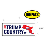 Trump Country Massachusetts Sticker