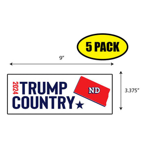 Trump Country North Dakota 2024 Sticker