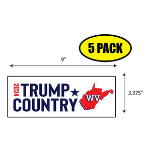 Trump Country West Virginia 2024 Sticker