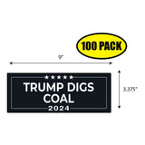 Trump Digs Coal 2024 Sticker