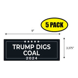 Trump Digs Coal 2024 Sticker