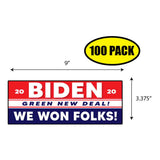 Biden We Won Folks Sticker