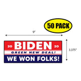 Biden We Won Folks Sticker