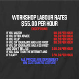 Workshop Labour Rates T-Shirt